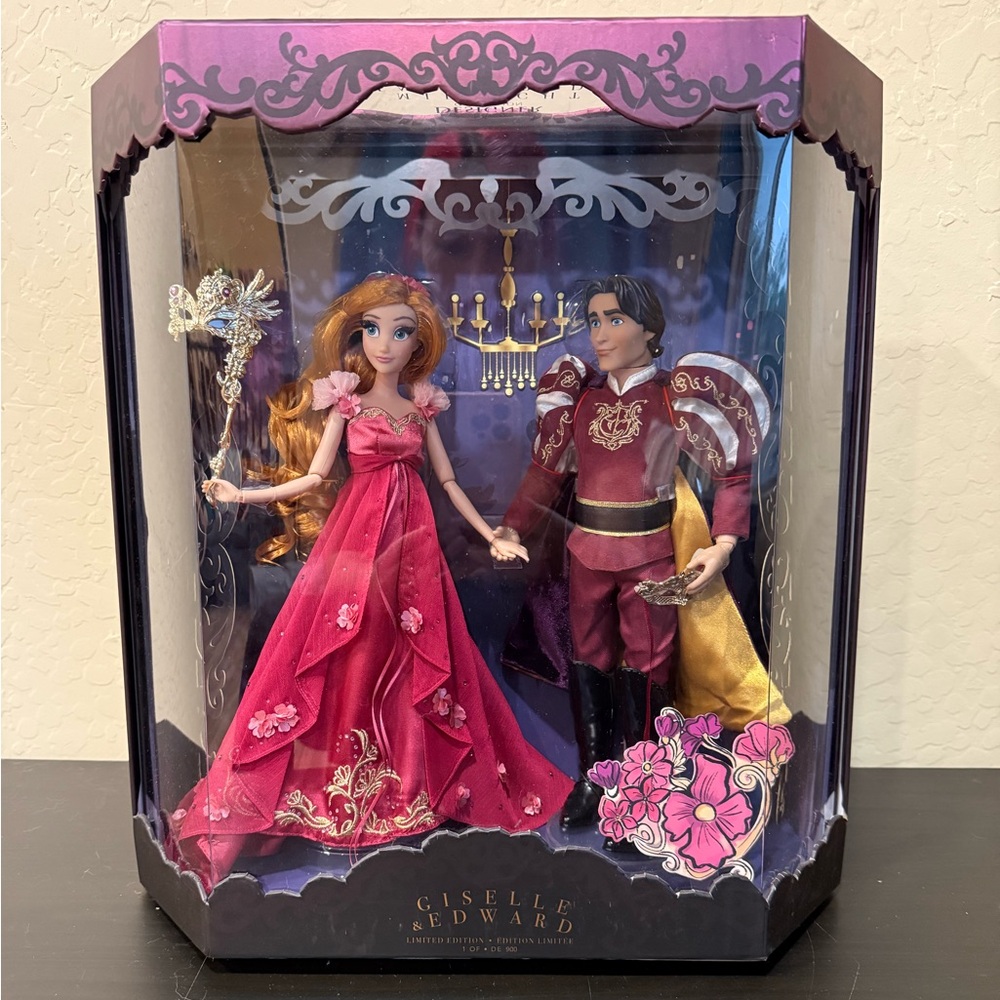 RARE Disney Designer Collection Midnight Masquerade Giselle and Edward doll Set